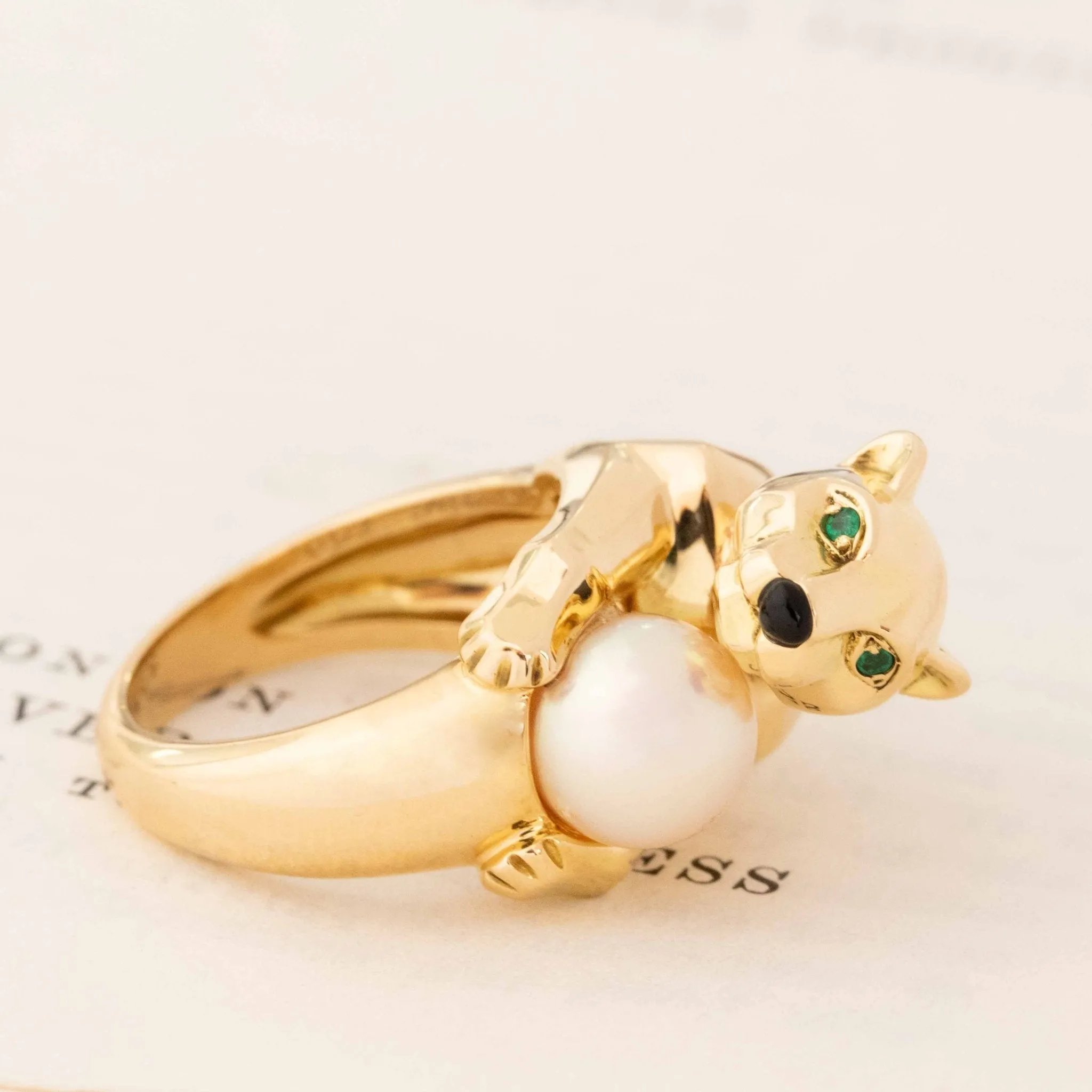 Vintage Panthere Vedra Ring by Cartier