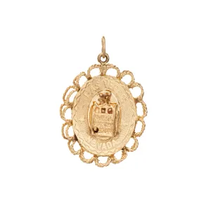 Vintage Slot Machine Charm 14k Yellow Gold Las Vegas Gambling Fine Jewelry