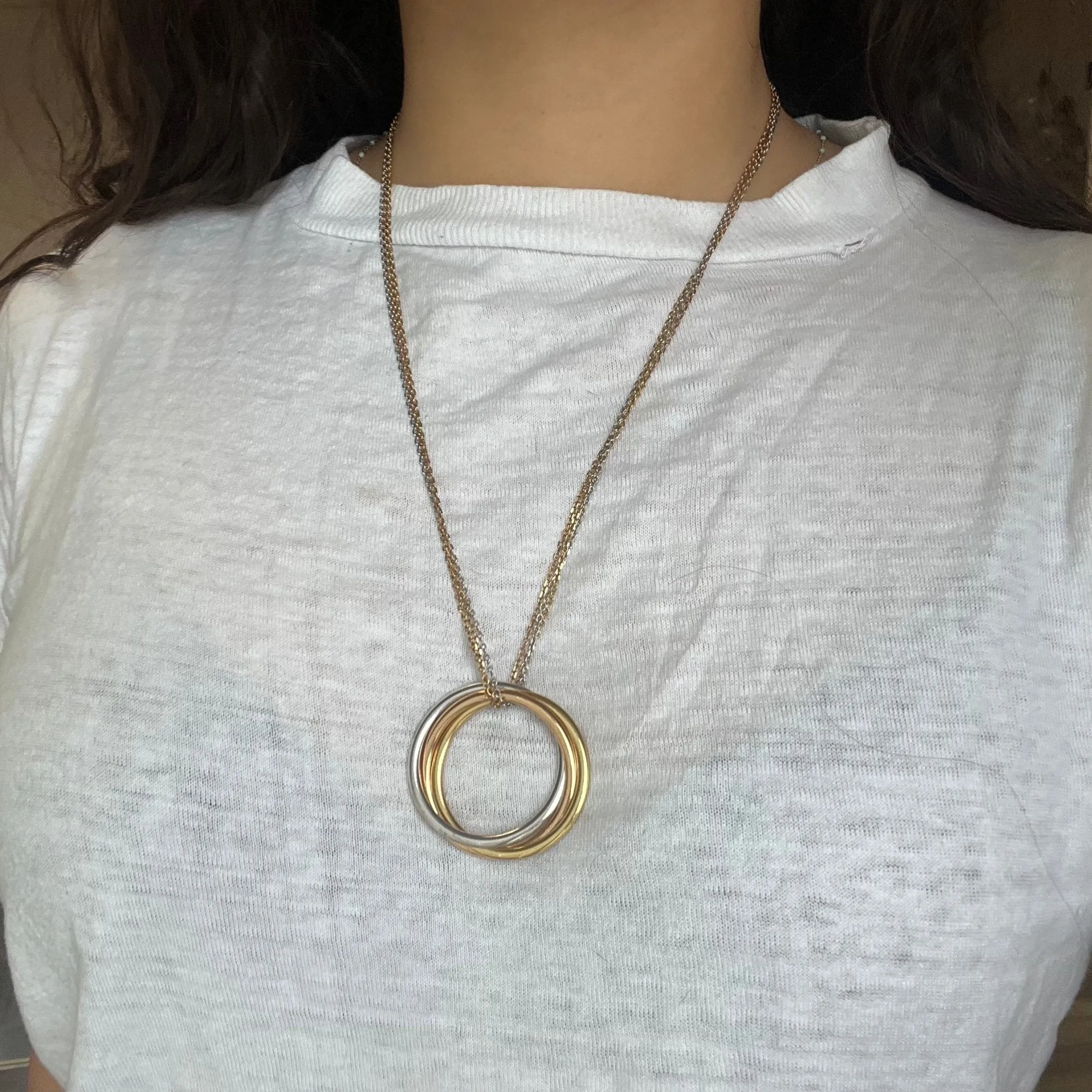 Vintage Trinity Hoop Pendant by Cartier France