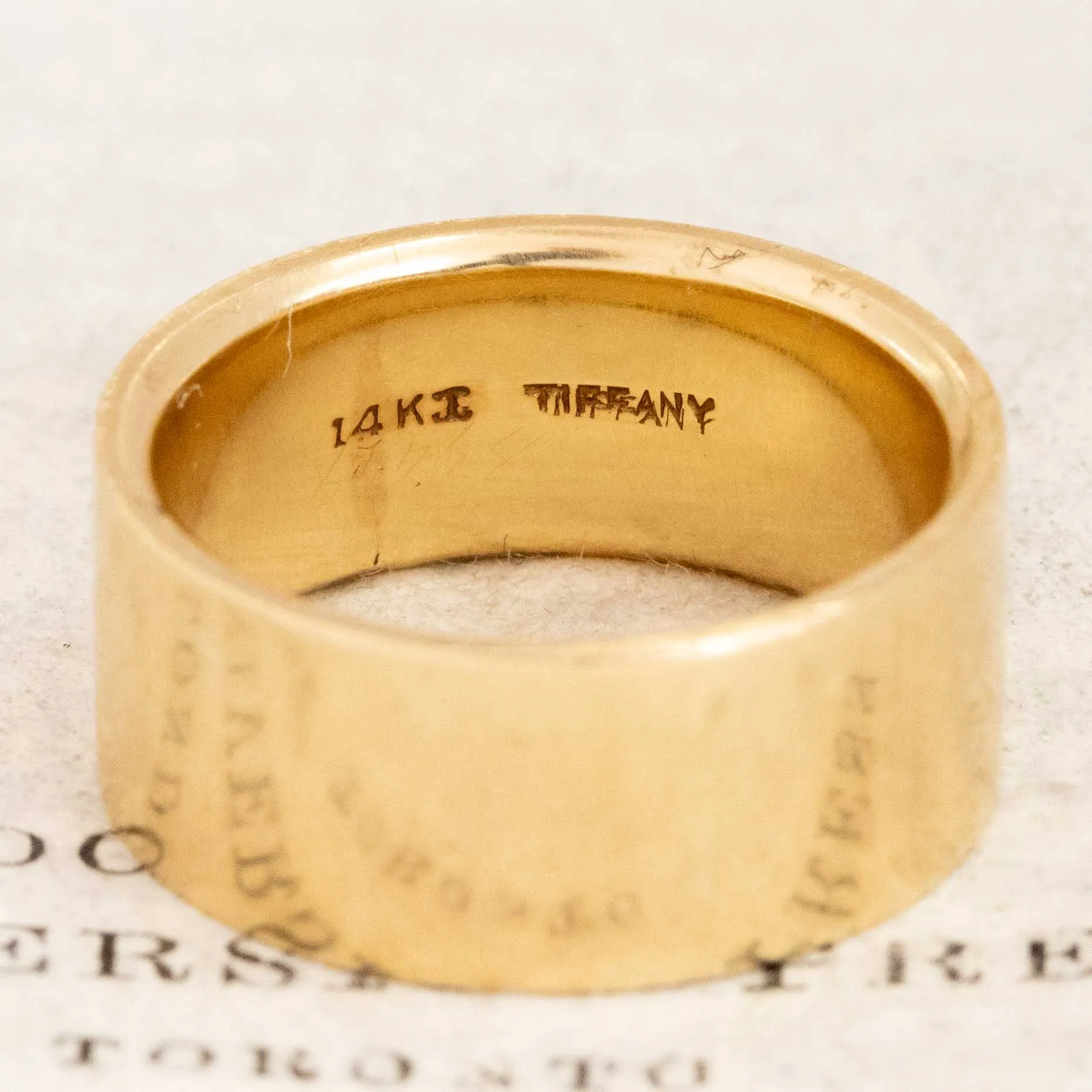 Vintage Wide Gold Band by Tiffany & Co.