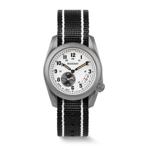 VOYAGER 38 - 100M Waterproof Titanium Field Watch | White