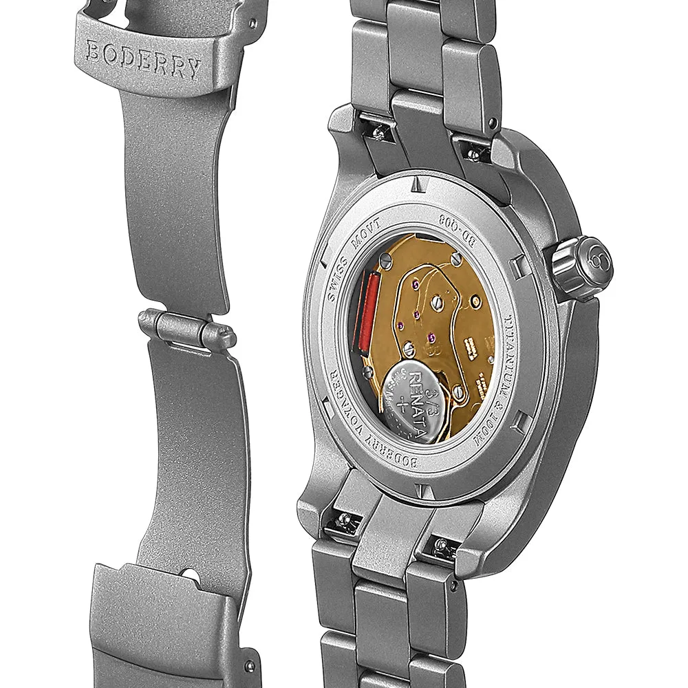 VOYAGER 38 - 100M Waterproof Titanium Field Watch | White