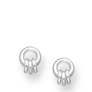 Vurchoo Latin America Small Rings Silver Stud Earrings