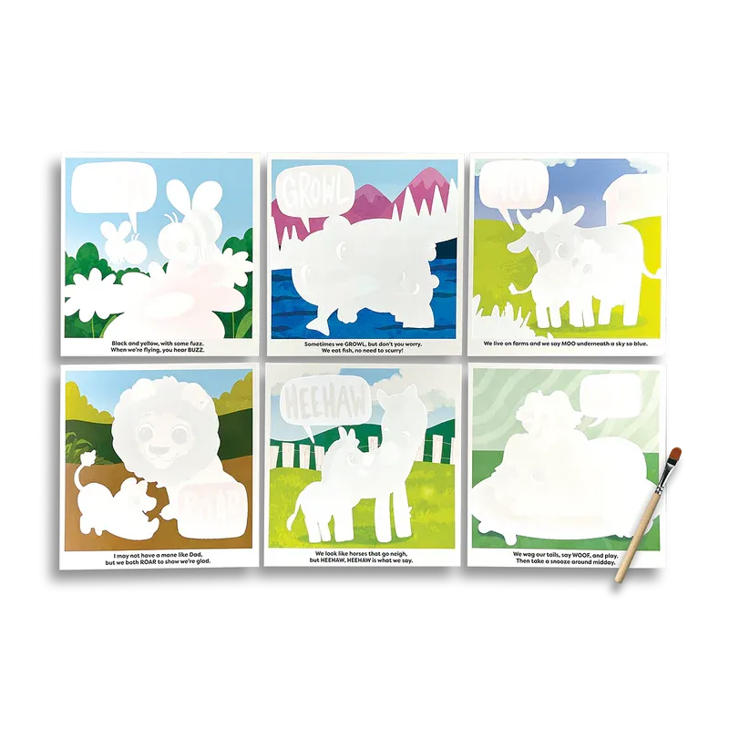 Water Amaze Water Reveal Boards - Baby Animals