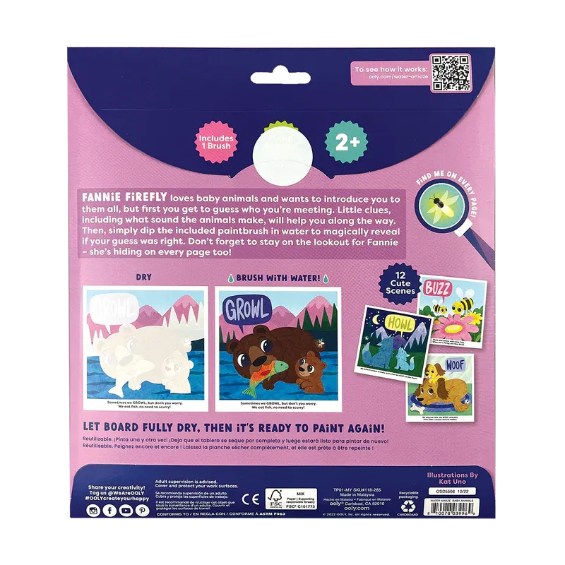 Water Amaze Water Reveal Boards - Baby Animals