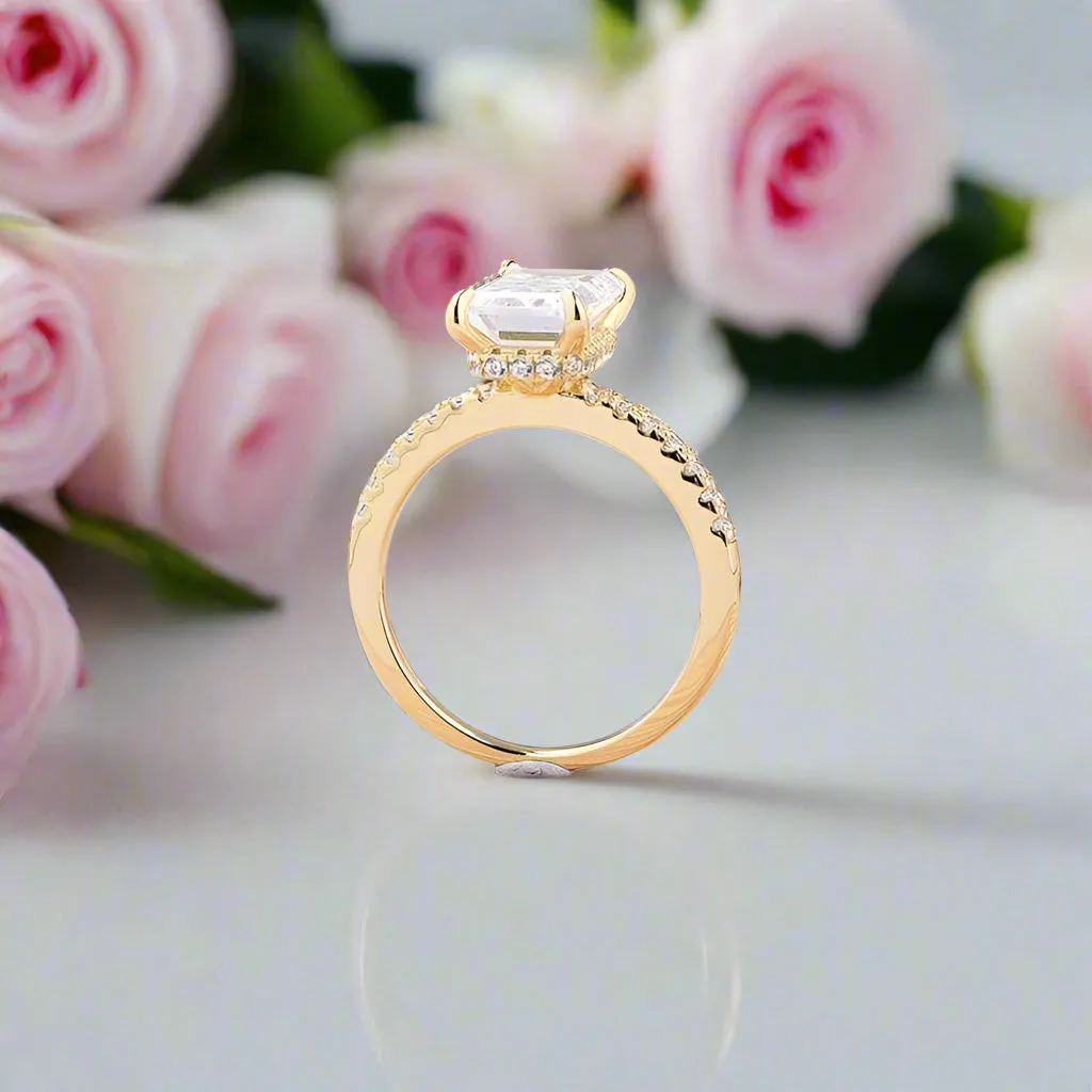 Yellow Gold Emerald Cut Engagement