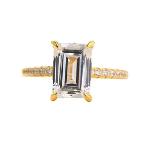 Yellow Gold Emerald Cut Engagement